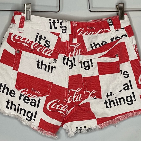 Coca-Cola Denim Cut-Off Short Shorts Size S - Picture 5 of 9